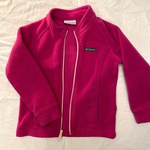 Columbia Fleece Jacket/ Coat, hot pink, size 4T EUC